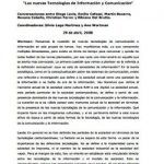 Las nuevas Tecnologias de Informacion y Comunicacion