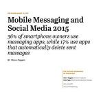 Mobile Messaging and Social Media 2015 (Pew Research Center)